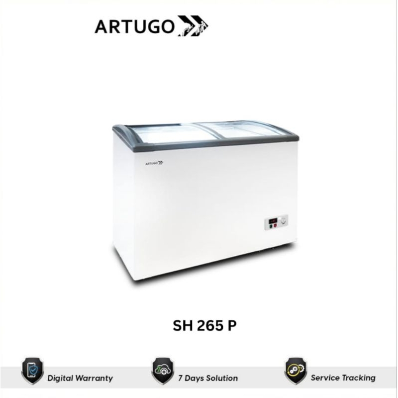ARTUGO Chest Freezer Box Sliding Kaca 252 Liter SH-265 P