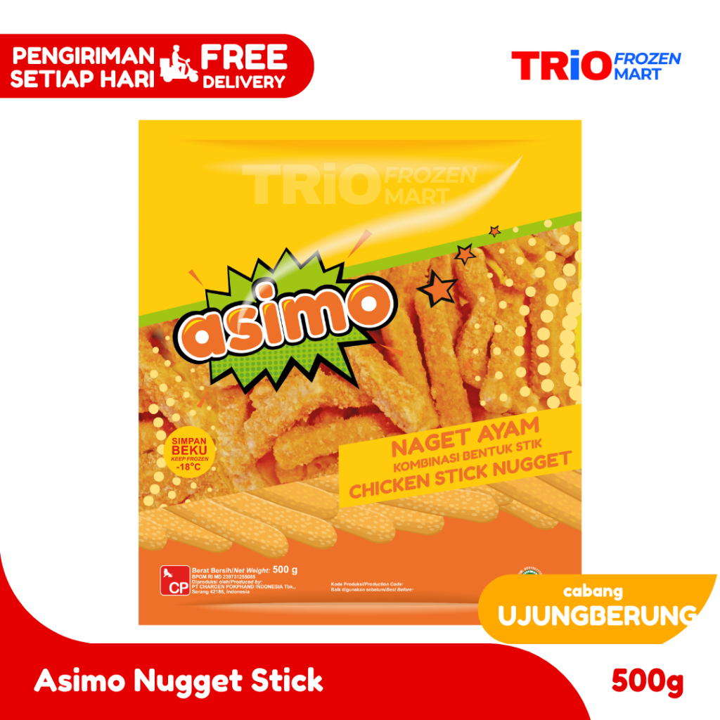 

Asimo Naget Ayam bentuk Stik 500gr