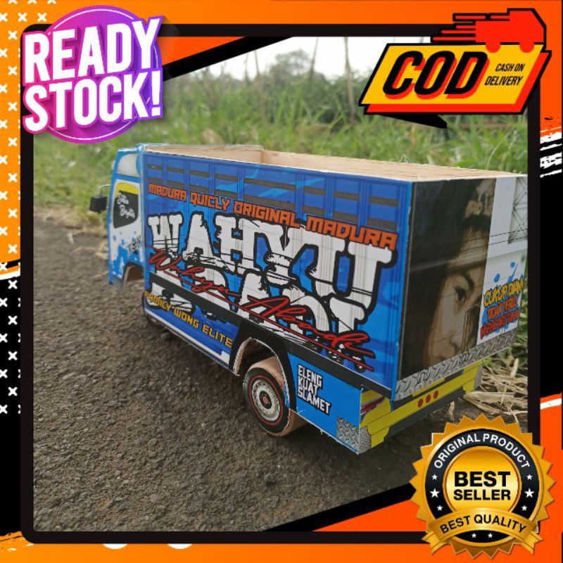 Ampirono_Mriki Miniatur Truck Oleng Kayu " Wahyu Abadi Biru"