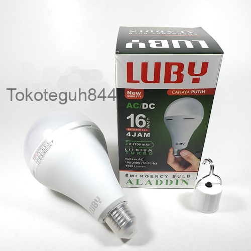 Lampu LED Emergency LUBY Aladdin 16Watt / 16W Lampu AC DC 16Watt/ 16W Cahaya Putih