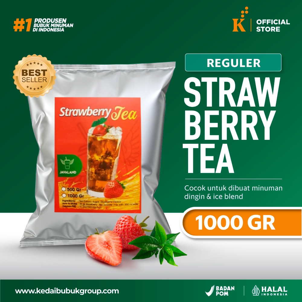 

Bubuk Minuman Bubble Drink Rasa Strawberry Tea Javaland
