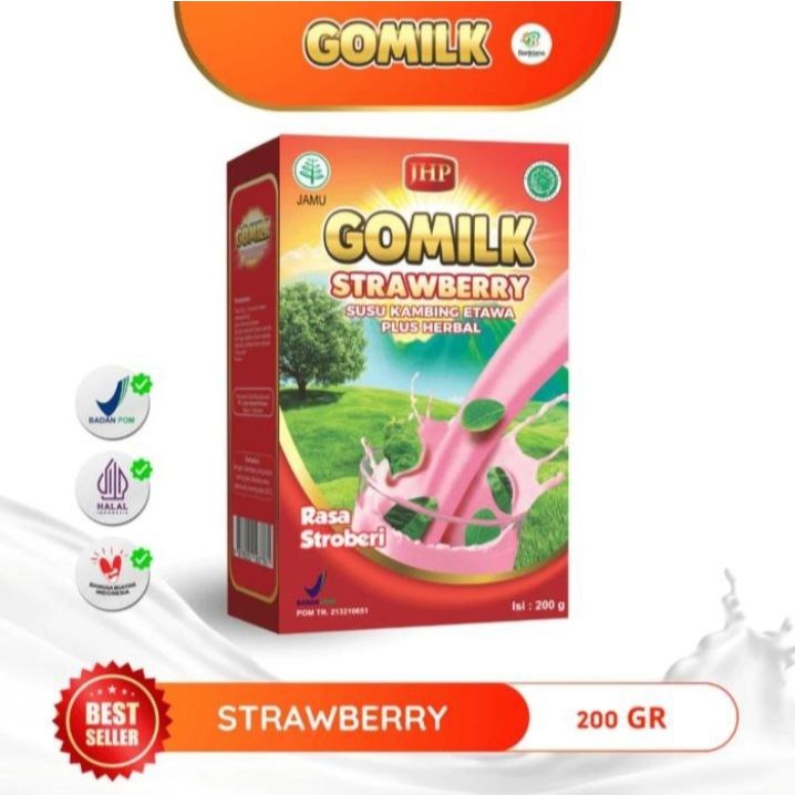 

Gomilk Susu Kambing Etawa Plus Herbal Rasa Strewberry