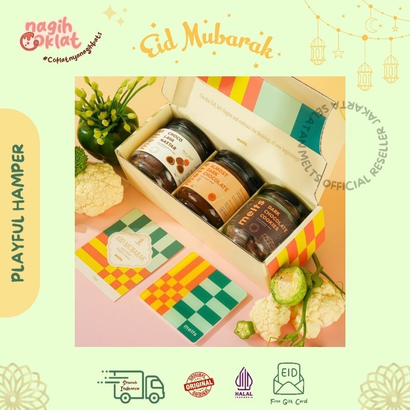 

MELTS Playful Hampers Lebaran | Ramadan Idul Fitri | Hadiah Gift Set Kado Parcel Souvenir - @nagihcoklat