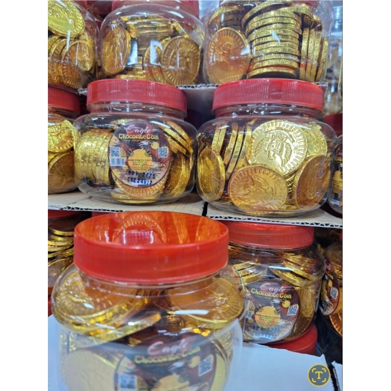 

Golden Coklat Koin Kemasan Toples Murmer