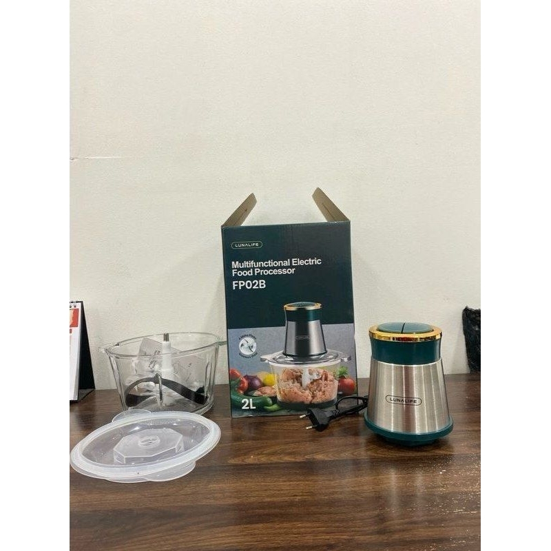 (KACA) Chopper luna life 2 liter - penggiling daging kaca LUNA LIFE