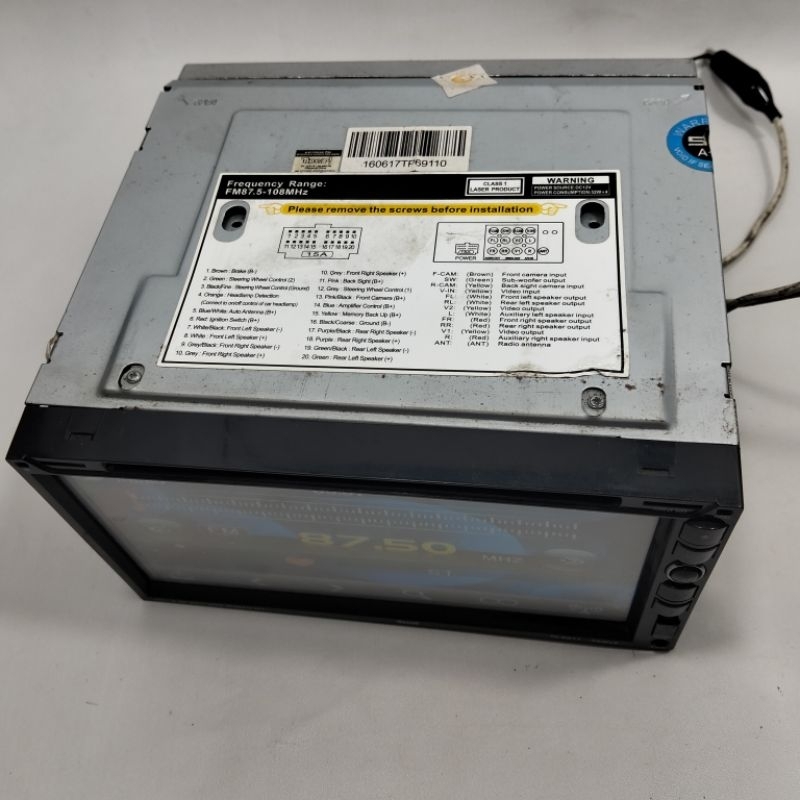 Head unit Thumb 7 inch mobil TV CD VCD DVD kondisi bekas seken second tanpa soket kabel headunit