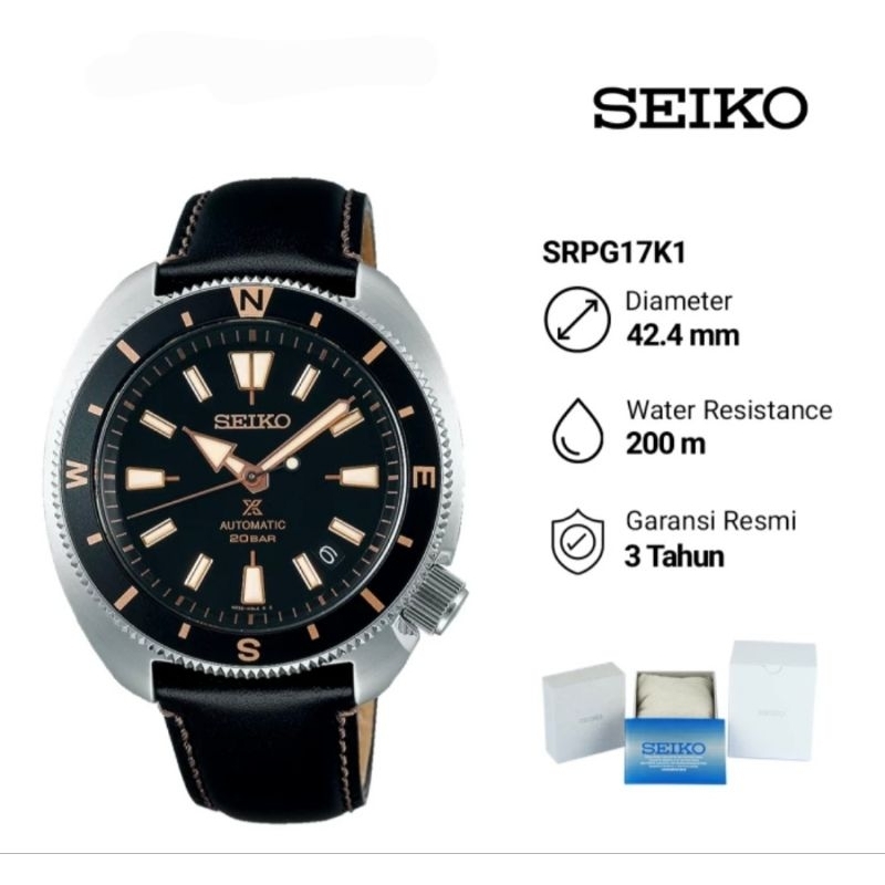 Seiko Prospex SRPG17K1 Tortoise Land Automatic Jam Tangan Pria Original