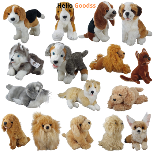 Boneka Binatang Anjing Spaniel  Corgie Fennec Fox Husky Beagle St.Bernard Hush Puppies Schnauzer Pud