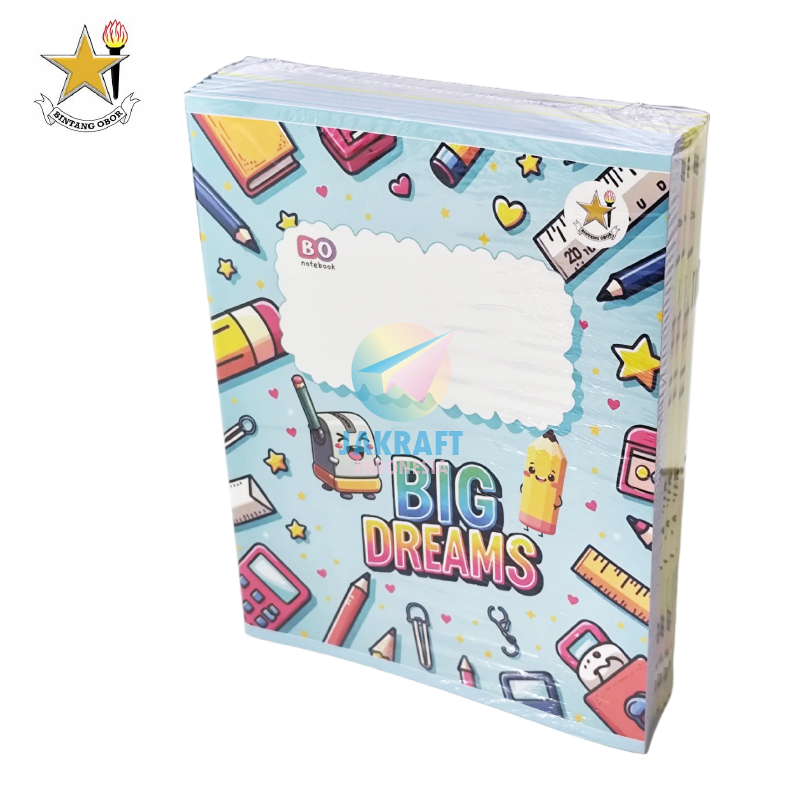 

ghg (10 Pcs) Grosir Buku Tulis + Label Nama BINTANG OBOR Isi 38 Lembar Kwarto Kuarto Quarto A5 Biasa