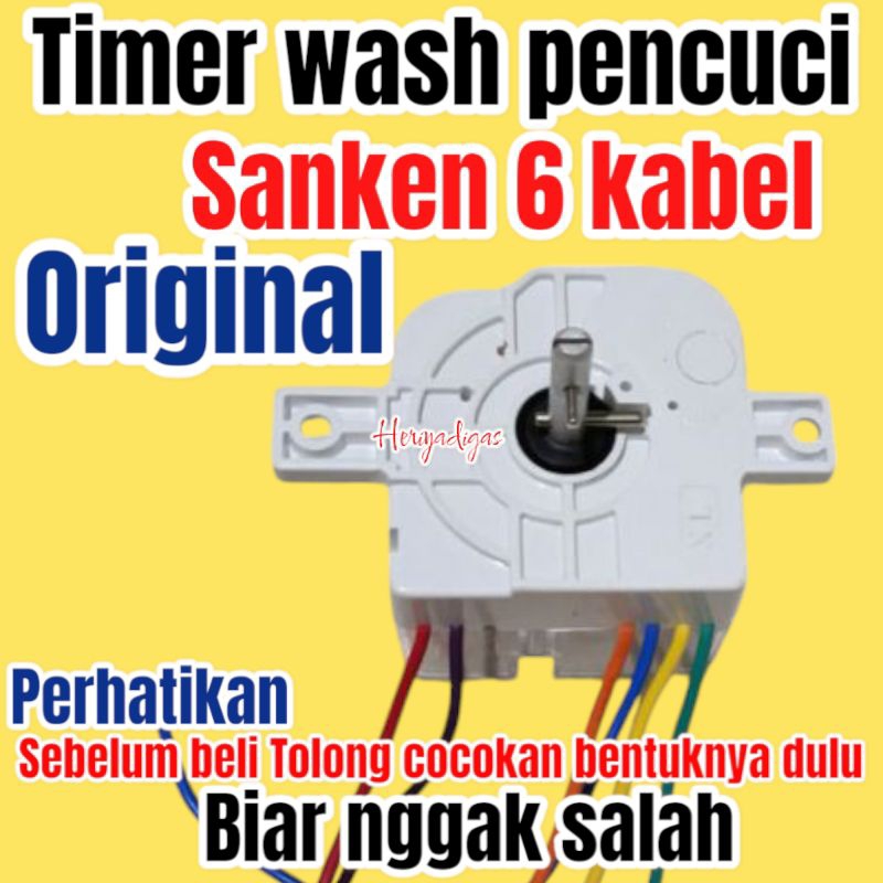 TIMER WASH/PENCUCI MESIN CUCI SANKEN KABEL 6  ORIGINAL