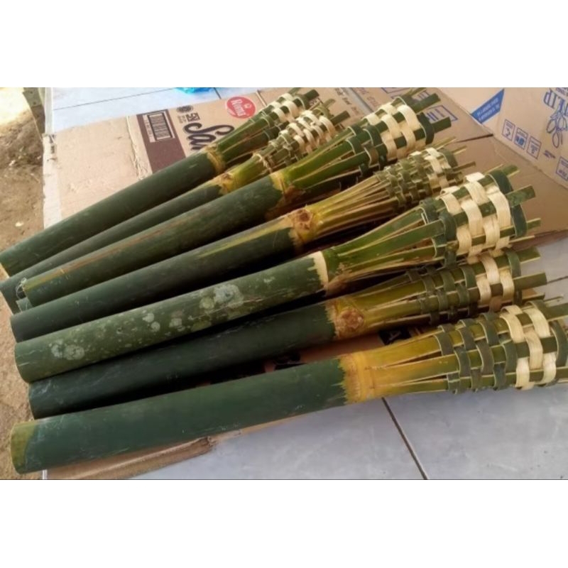 Obor bambu hiasan,dekorasi,taman,cafe,lampu tradisional