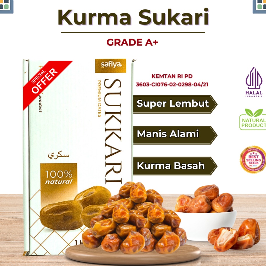 

Best Kurma Sukari 1 Kg Kurma Raja Lembut Safiya Premium Original