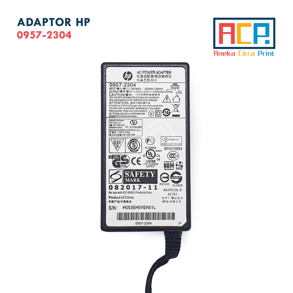 Adaptor 0957-2304 - 1094mA Printer HP Officejet 7110 7610 K7100 - New Ori