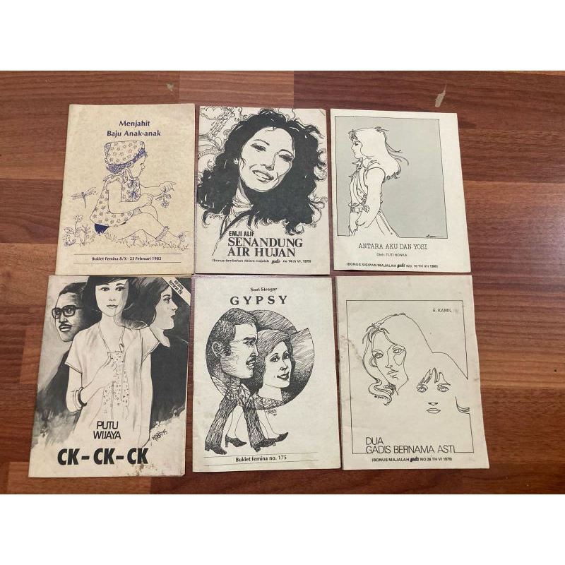 Buku Bacaan Berbagai macam Buku lawas 1.Menjahit Baju Anak Anak 1982 2.Senandung Air Hujan oleh Emji