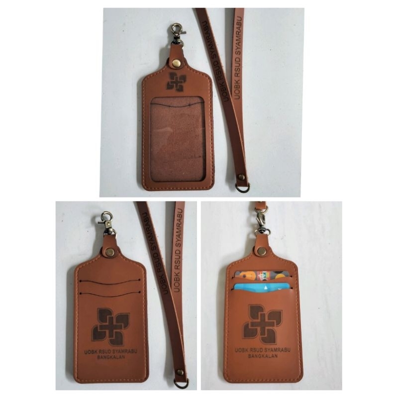 

Gantungan id card logo OUBK SYAMRABU / id card holder bahan kulit oscar