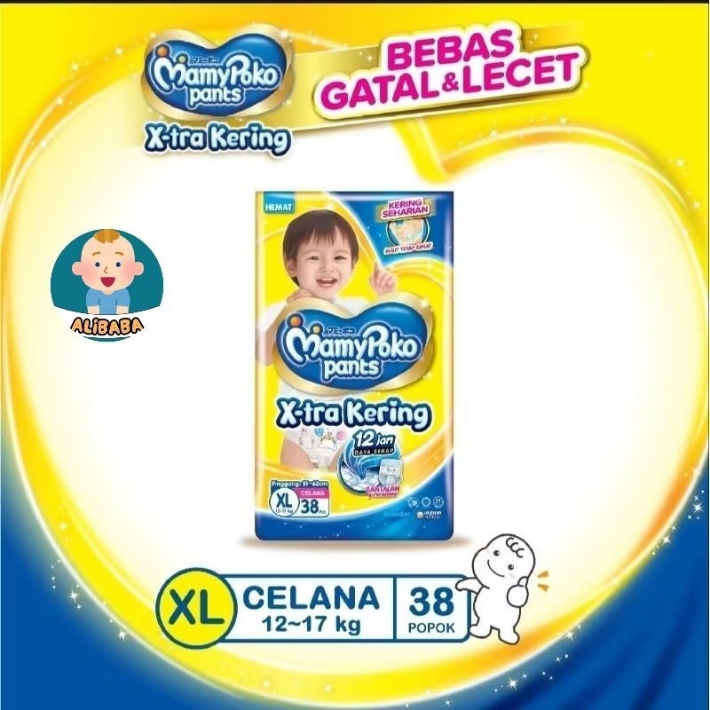 MamyPoko Pants XL38 popok celana