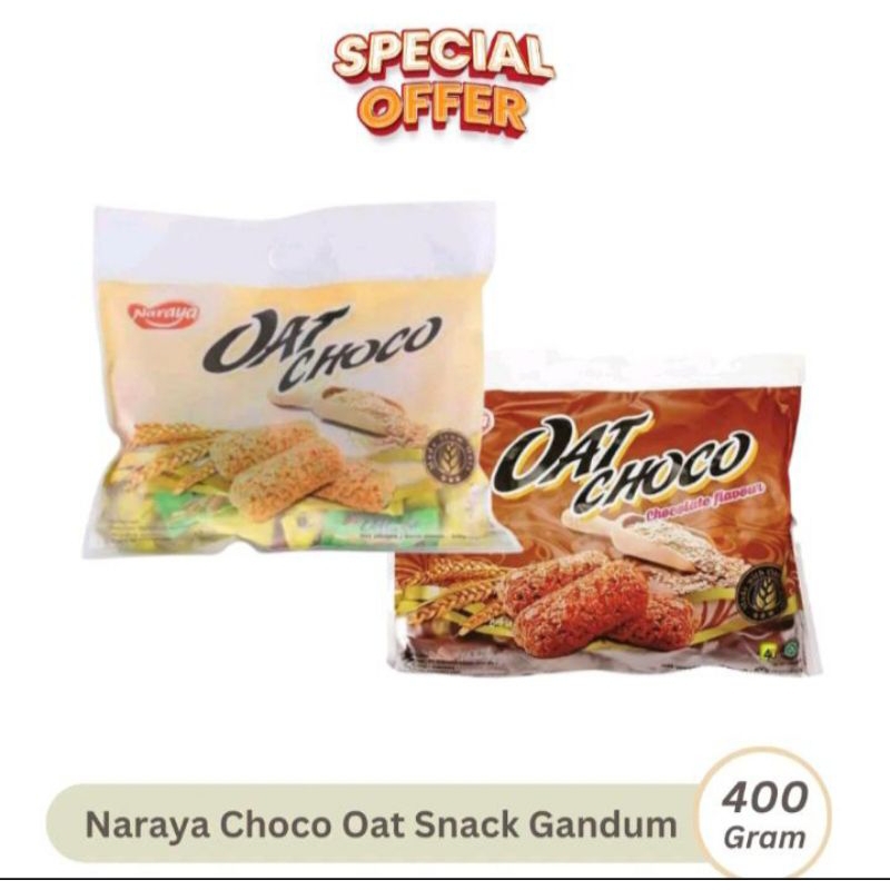 

Naraya Choco Oat Snack Gandum 400gram