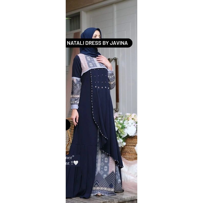 Natali Dress By Javina Original 100% Navy M