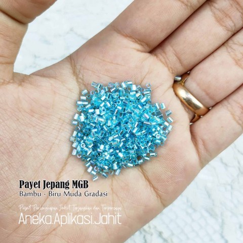 50 GRAM PAYET JEPANG MGB BAMBU PASIR BIRU MUDA GRADASI 47R