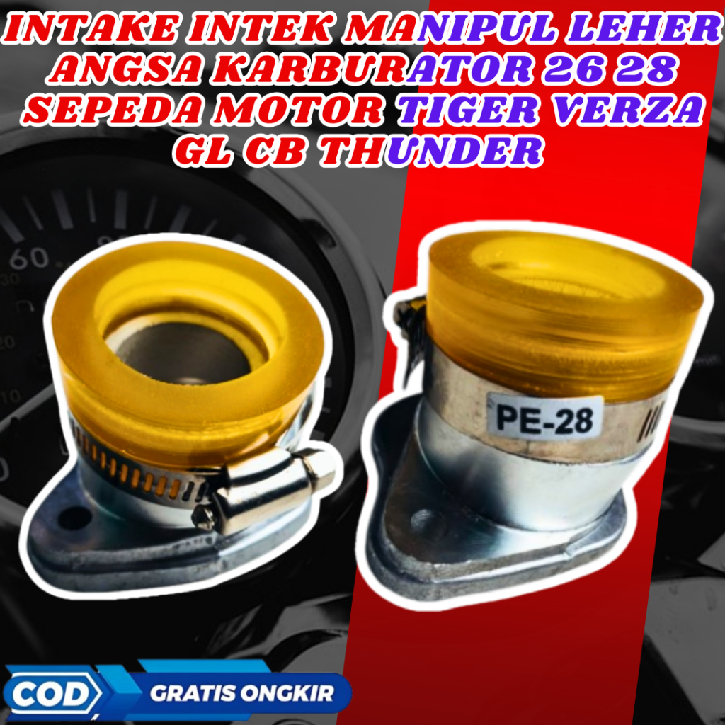 Intek Intake Manipul Manifol Leher Angsa Miring Karbu Pe Pwk Pwl Cpo Ride It 26 28 Sepeda Motor Tige
