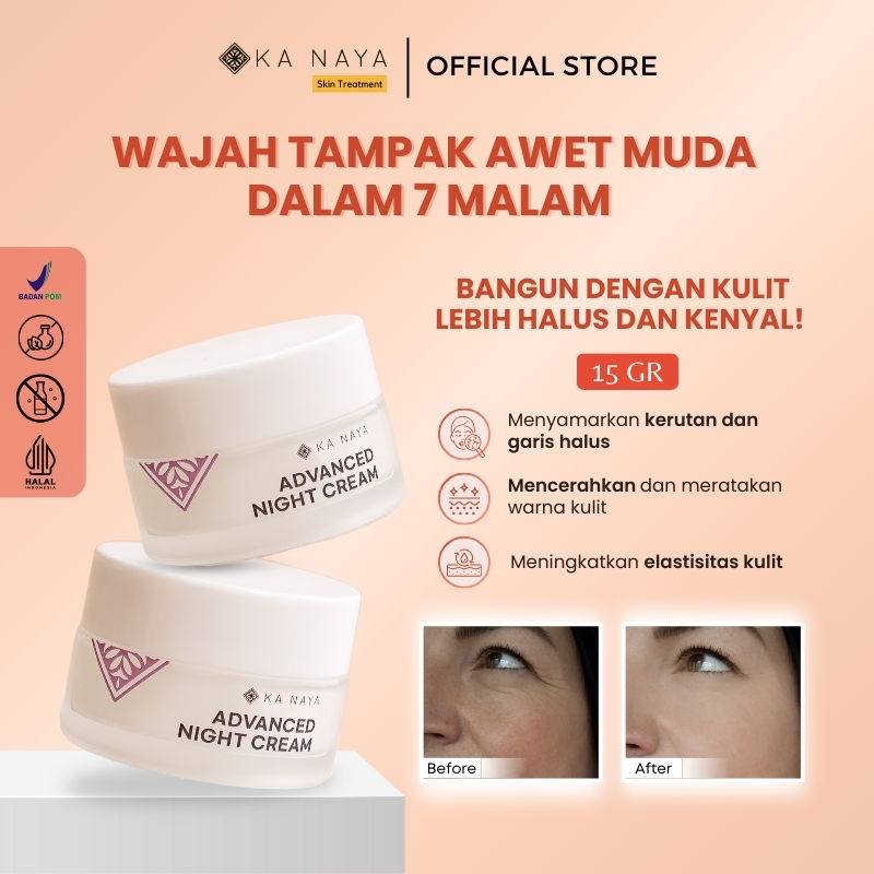Ka Naya Night Cream Pemutih Wajah Pria - Serum Pemutih Wajah - Cream Wajah - Cream Wajah Glowing Bpo