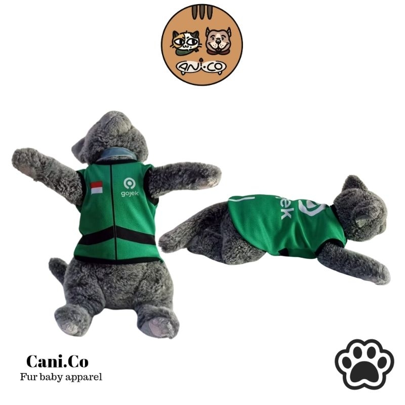 Baju Kucing Anjing Kecil Lucu Motif Gojek