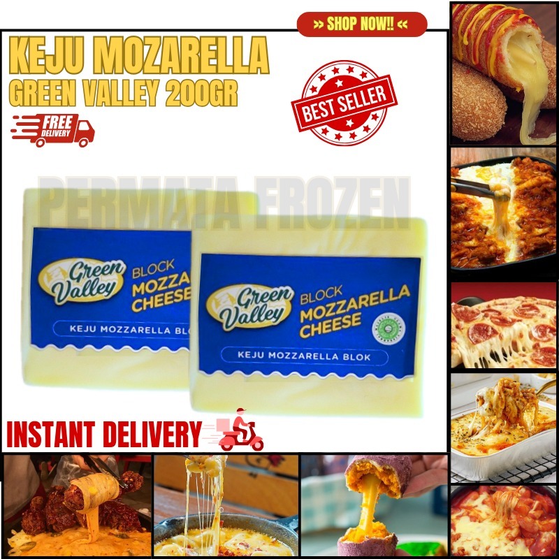 

Keju Mozarella Green Valley / Keju Mozarela 200gr Murah Original / Topping Pizza