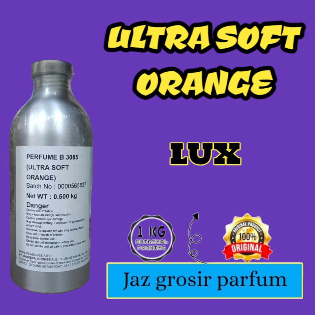 (500GR SEGEL) Ultra Soft Orange By Keva Searah Lux .Kemasan Segel 500 Gram.Bibit Parfum Murni.