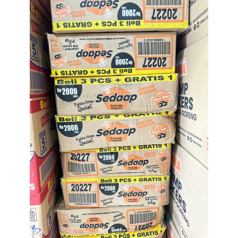 

Kecap Sedaap 2000 1 dus Kedelai Hitam isi 48pcs kemasan 77gr / Kecap Sedaap 77gr 2000