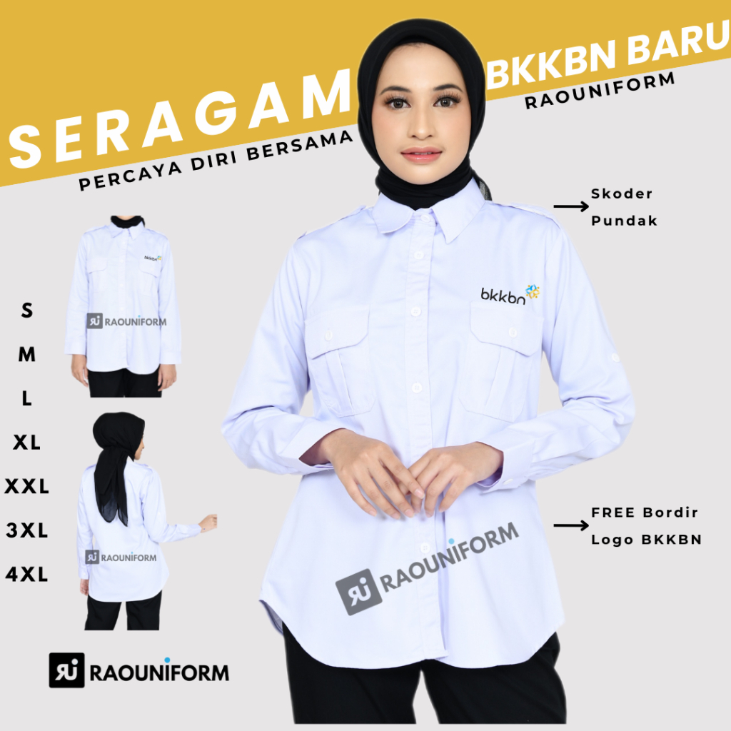 BKKBN LOGO BARU-Baju Seragam BKKBN 2025/Seragam Dinas BKKBN Terbaru/Kemeja BKKBN Logo Baru