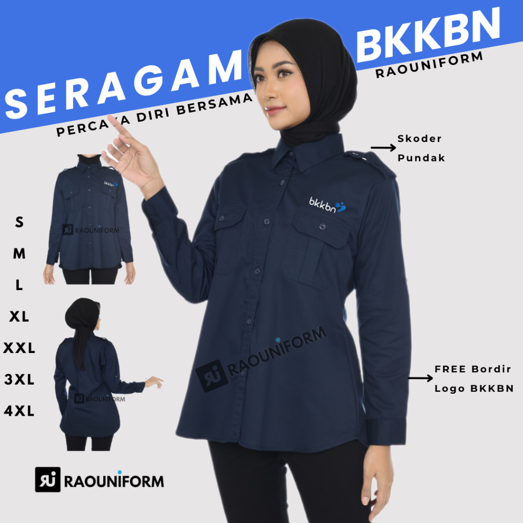 SERAGAM BKKBN-Baju seragam BKKBN/Kemeja kerja BKKBN/Baju seragam BKKBN/Seragam kerja BKKBN Wanita