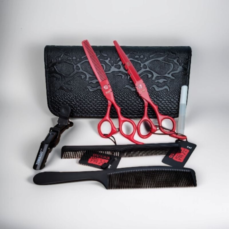SET GUNTING RAMBUT POTONG & SASAK MERK KASHO UNTUK PERLENGKAPAN POTONG RAMBUT SALON BARBERSHOP
