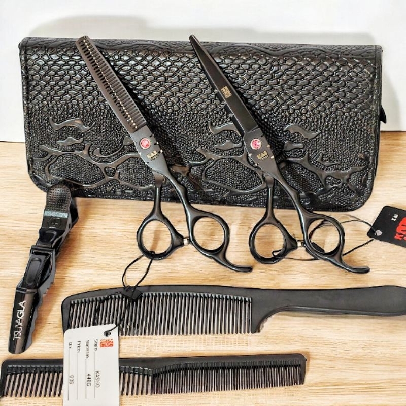 SET GUNTING RAMBUT POTONG & SASAK MERK KASHO UNTUK PERLENGKAPAN POTONG RAMBUT SALON BARBERSHOP