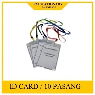 

tempat id card plastik (1 set / 10 pasang )