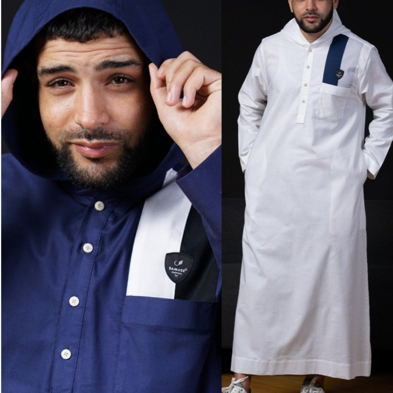 Jubah Hoodie Samase T019 Gamis Pria Dewasa Lengan Panjang