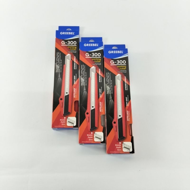 

GREEBEL Cutter G-300 (1 pcs) / Kater / Cutter besar / Anti Karat Cutter Tajam