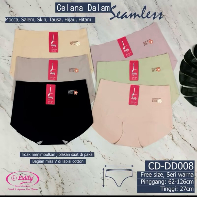 PAKET CD  SEAMLESS LIDILY HIGH WAIST BAHANADEM CD WANITA