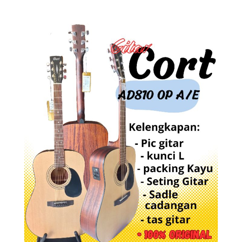 GITAR AKUSTIK ELEKTRIK CORT AD810 OP GITAR ORIGINAL CORT AKUSTIK ELEKTRIK