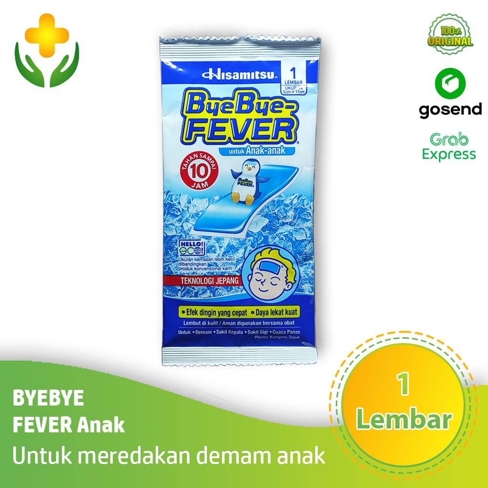 Bye Bye Fever Anak 1 Lembar Plester Demam Anak ByeBye Fever Anak