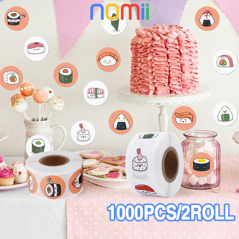 

1000PCS Cute Japanese Food Seal Sticker Stiker Lucu Online Shop Label Packaging Segel Packing Kardus Box