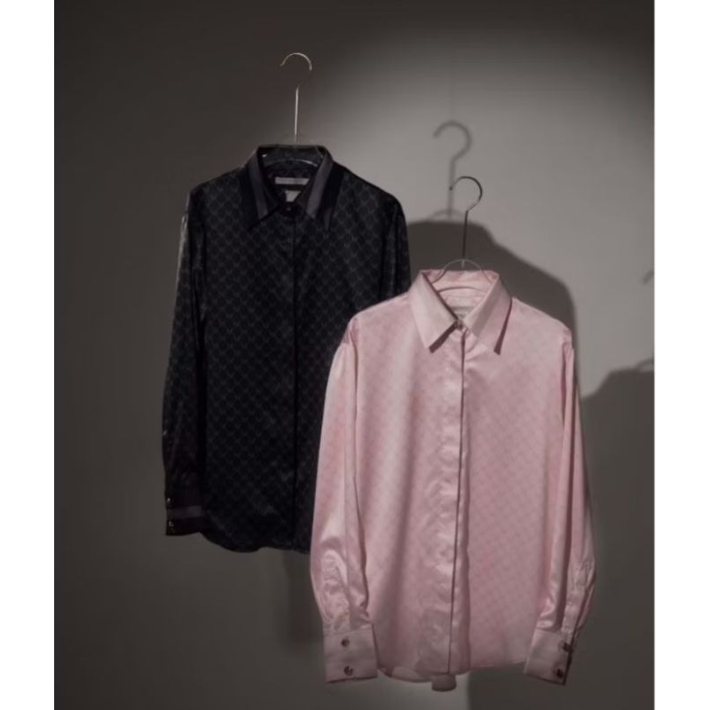 VIVI ZUBEDI MONOGRAM STRIPE TOP