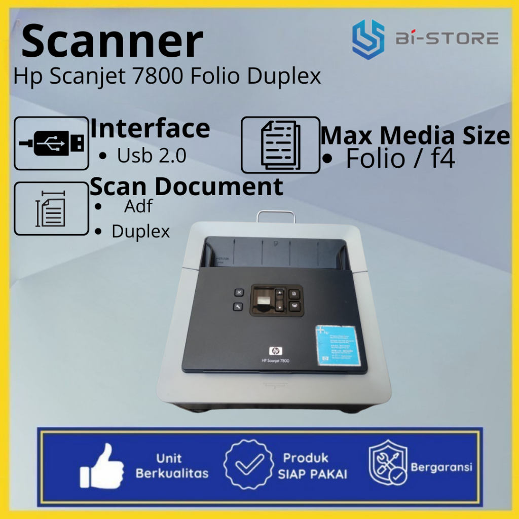 Scanner Folio Hp Scanjet 7800 Bisa Scan F4 Dan Duplex Sekali Scan