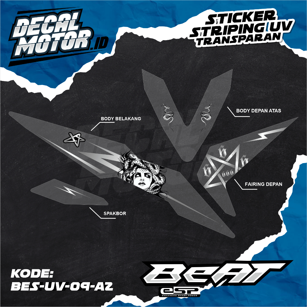(COD)STRIPING MOTOR BEAT ESP/BEAT STREET ESP STIKER BEAT DESAIN MEDUSA CUSTOM-BES