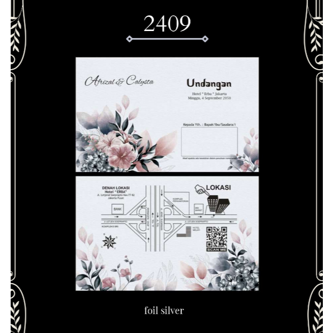 Blangko Undangan - Undangan Pernikahan - Blangko Undangan Kosong - ERBA 2409