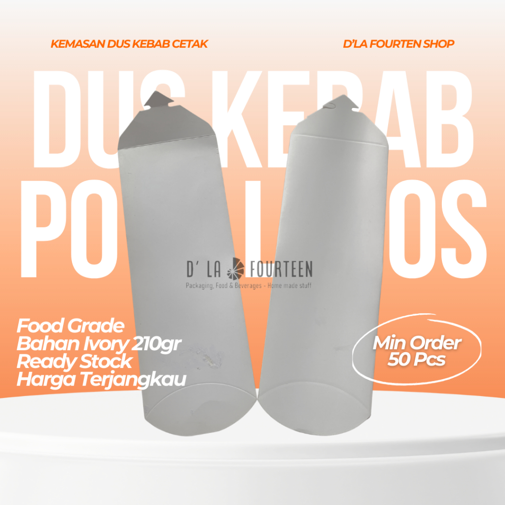 

Kemasan Dus Kebab Polos Ivory Harga @1pcs Min Order 50pcs