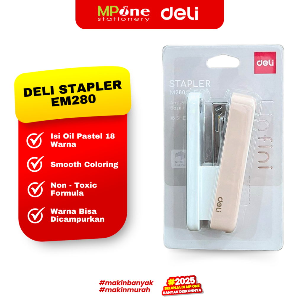 

Deli Stapler HD-10 EM280 / Stapler Kecil Warna Pastel DELI