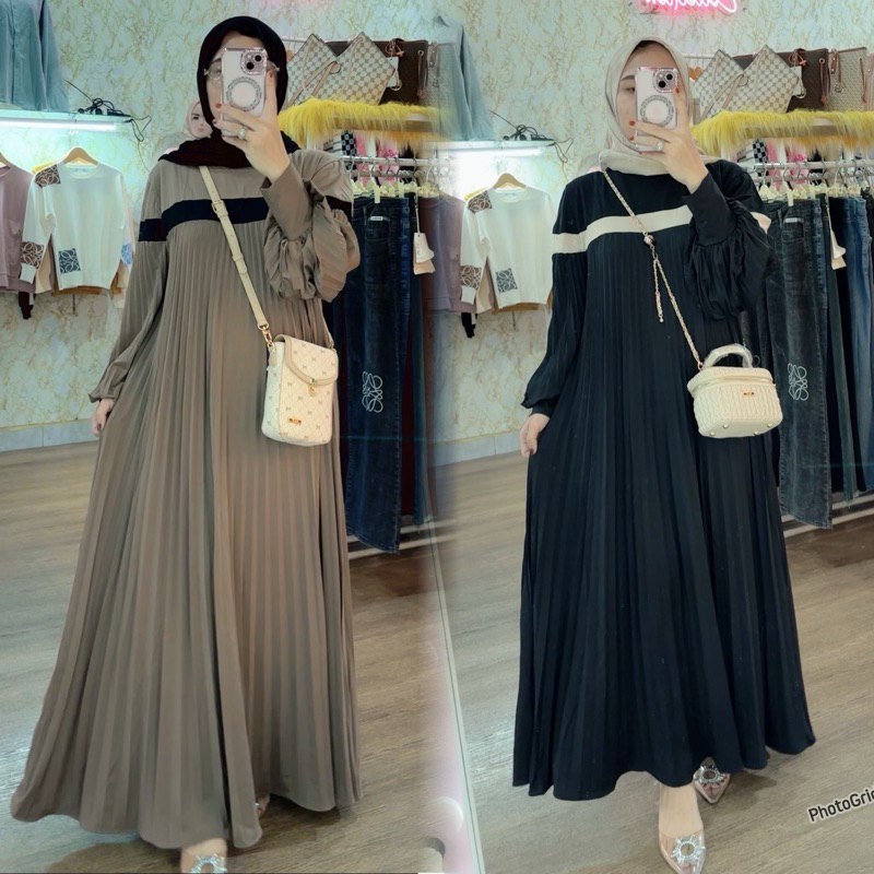 dress plisket premium by mn collection