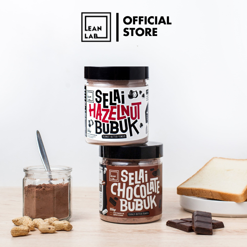 

Lean Lab Selai Hazelnut Bubuk Starter Pack (250gr x2) Selai Coklat Rendah Kalori