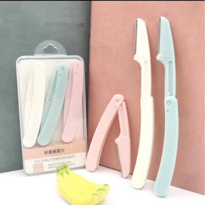 Pisau cukur alis lipat / pisau cukur alis