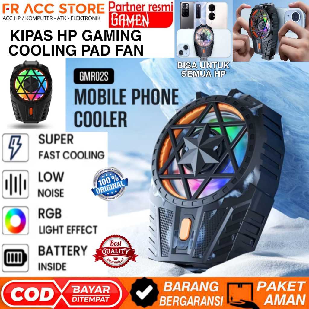 Cooler HP Gaming GAMEN GMR02S Fan Cooler Hp Tanpa Kabel COOLING PAD HP Heatsink GMR02S Rechargable B